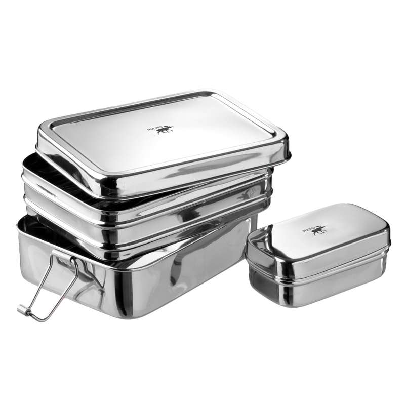 Pulito PureLunchBox Lunchbox - Roestvrij Staal - 3-in-1 - Groot