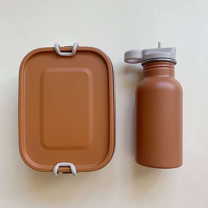 HAPS Nordic Lunchbox - Roestvrij Staal met Vakverdeler - Terracotta